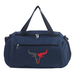 White Oxford Duffel Bag with Bull Head Logo